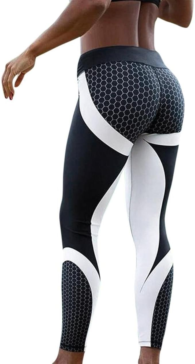 Damen Hosen, GJKK Damen 3D Drucken Yoga Skinny Workout Gym Leggings