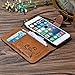 iPhone 7 Case, CORNMI Design Wallet Leather Magnetic Closure Cover for iPhone 7 4.7 inch with Card Slots, Cash Compartment, Wrist Strap Brown