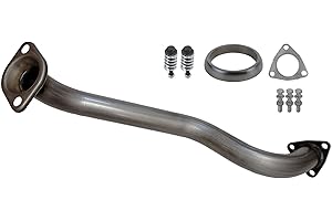 Stainless Steel Front Pipe Direct Fit Replacement Exhaust Repair Kit W/Gaskets Hardware Compatible with Honda Civic 1.8L 2006