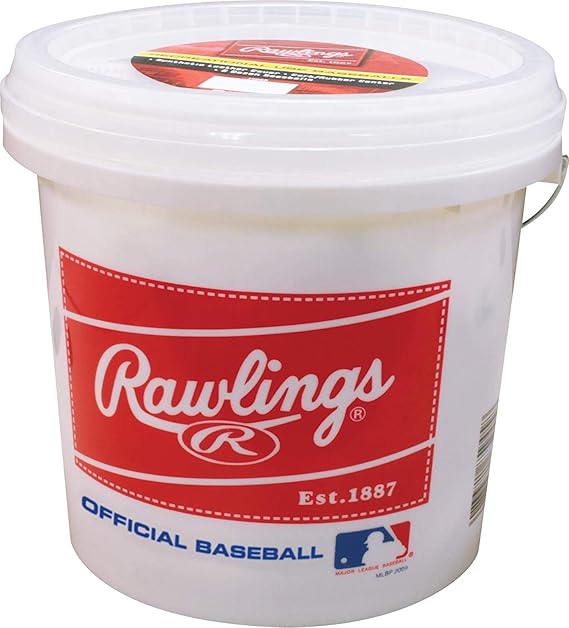 Rawlings Bucket with 2 Dozen ROLB3 Baseballs, Baseballs Amazon Canada