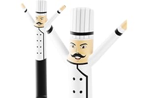 LookOurWay Air Dancers Inflatable Tube Man Attachment - 10 Feet Tall Wacky Waving Inflatable Dancing Tube Guy for Business Pr