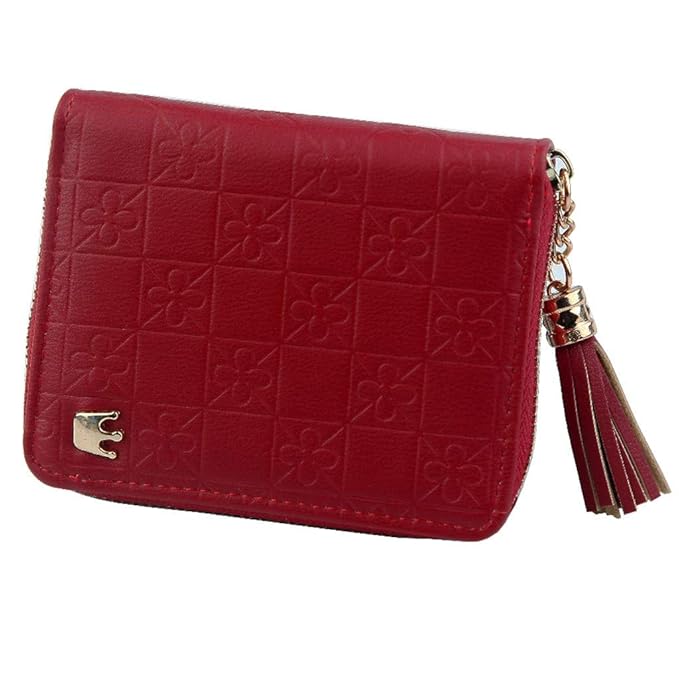 Bfmyxgs schöne geldbörse für mädchen Frauen quaste Nette Mode geldbörse Zip Brieftasche münzen kartenhalter Telefon Karte Kup