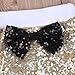 Baby Girls Love Bodysuits Sequins Tassels Pants Outfit Headband (6-12 Months,Gold)