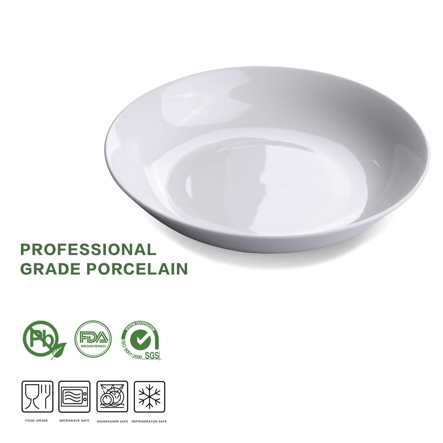 Alt-Gt Porcelain Dinner Plates Set of 4, Bread and Butter Pates, 8 inch Pasta Plates Dinnerware Set for Salad/Desser