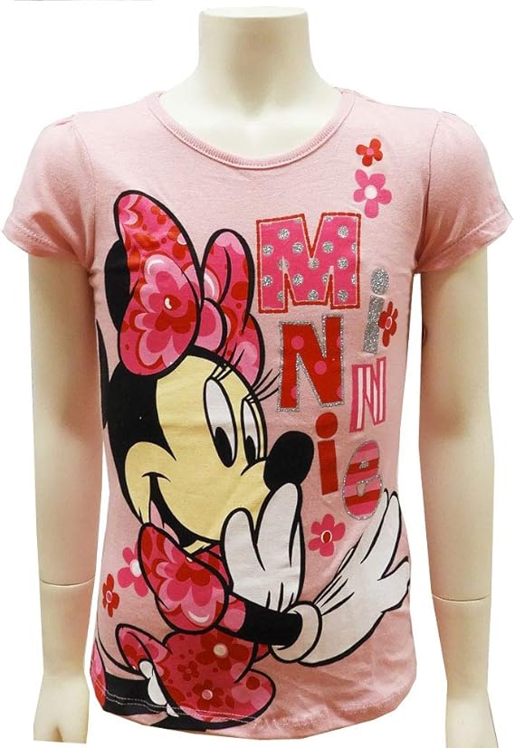 Amazon Co Jp Disney ディズニー ミニーマウス 子供服 キッズ ジュニア 半袖tシャツ 女の子 Tシャツ カットソー フラワーピンク 1cm 服 ファッション小物