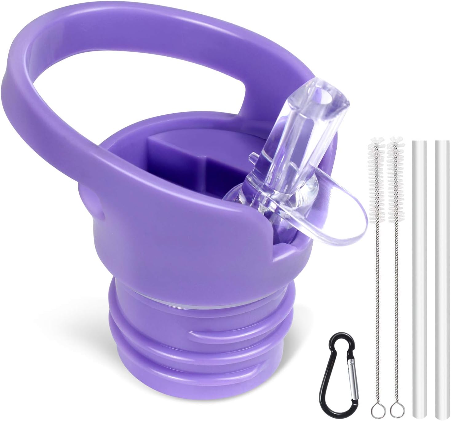 Standard Size Straw Lid for Hydro Flask Standard Size Bottle & Simple Modern Narrow Bottle (Purple)