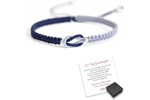 MEONFY to My Granddaughter Forever Linked Together Handmade Braided Bracelet, Adjustable Braided Bracelet for Women, Forever Bracelet, Granddaughter Bracelet from Grandma