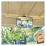 10L0L 9.57.5" Large Radian Extra Wide Panoramic Rear View Mirror Black Fits for EZGO Yamaha Club Car Golf Cart