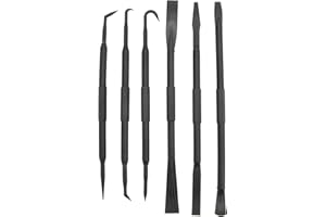 Estink 6PCS Non Marring Pick Set Pry Bar Hook Kit ABS Plastic Double Ended Pry Bar Set with Multiple Tip Options for Removing