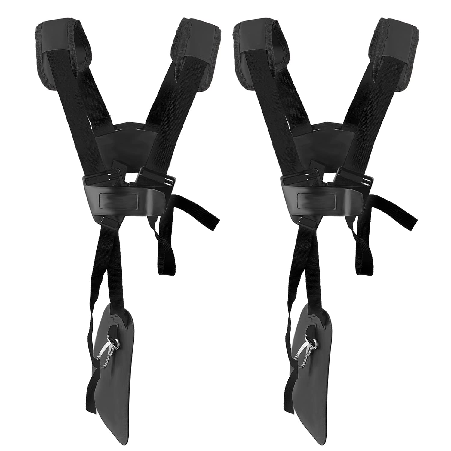 YOUSHARES Trimmer Shoulder Strap - 2 PCS Adjustable Mower Trimmer Harness Strap Double Shoulder with Durable Nylon Belt for Gardenning or Brush Cutter for KM Series, STIHL FS String Trimmer (Black)
