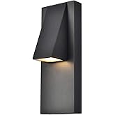 Living District Raine 1-Light Modern Aluminum LED Wall Sconce in Black