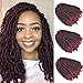 Spring Twist Braiding Hair(180strands/pieces fold), Fluffy Twist Hair, Nubian Twist Hair, Bomb Twist Hair Passion Twist Hair Ombre Colors Hair Extension, 8 Inch Spring Twist Hair 3 Packs (#T1B/Bug)