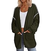 HDLTE Womens Oversized Cardigan Sweaters 2025 Fall Long Knit Open Front Sweater Trendy Outfits with Pockets