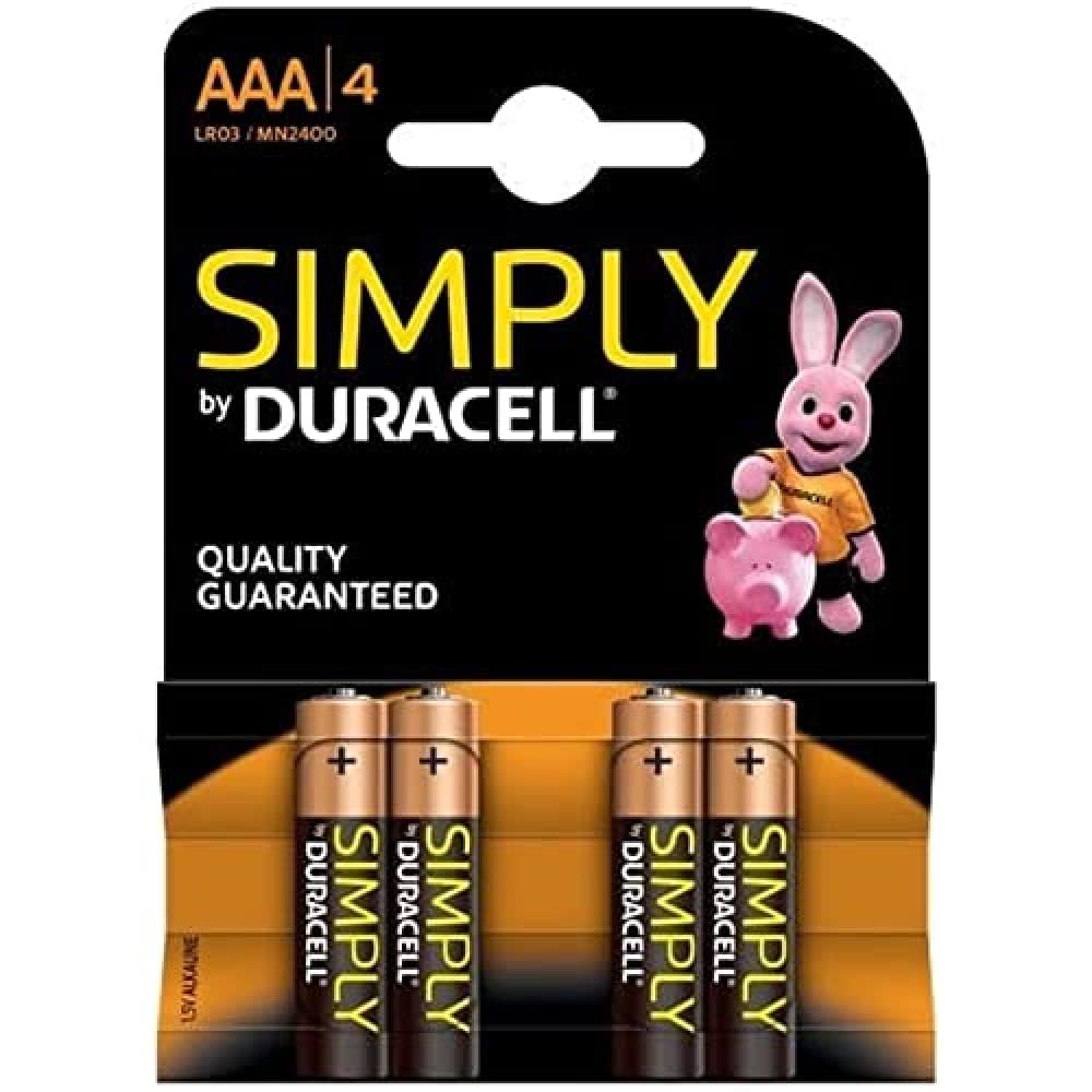 Duracell Simply AAA Batteries, 4 batteries