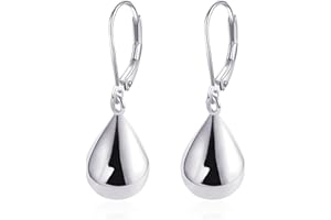 Kenivira Silver/Gold Teardrop Earrings for Women,Sterling Silver Waterdrop Tear Drop Dangle Earrings Hypoallergenic, Silver Teardrop Leverback Dangle Earrings for Women Jewelry
