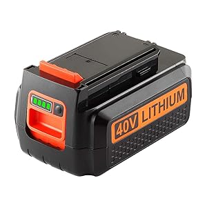 DSANKE 40 Volt MAX 2.5Ah Lithium Replacement Battery for Black and Decker 40V Battery LBX2040 LBXR36 LBXR2036 LST540 LCS1240 LBX1540 LST136W Black+Decker Lithium Battery