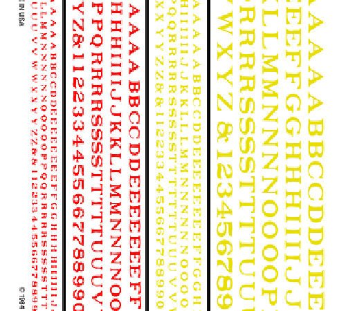 R.R. Roman red-gold Dry Transfer Decals Woodland Scenics