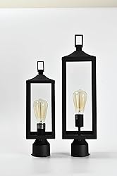 Outdoor Lamp Post Light Fixture, 17 Inch Post