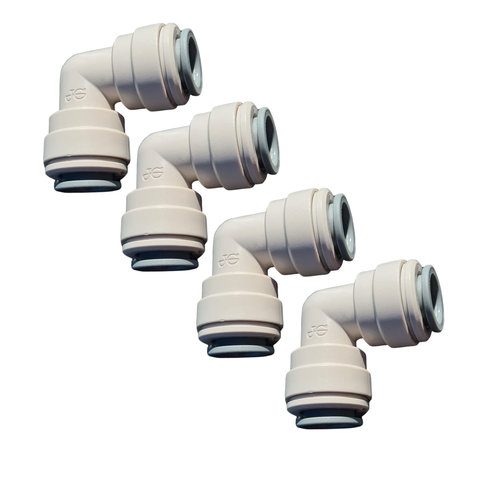 John Guest 3/8 Equal Elbow Push Fit Pipe Water Fitting Connector **4 Pack**…