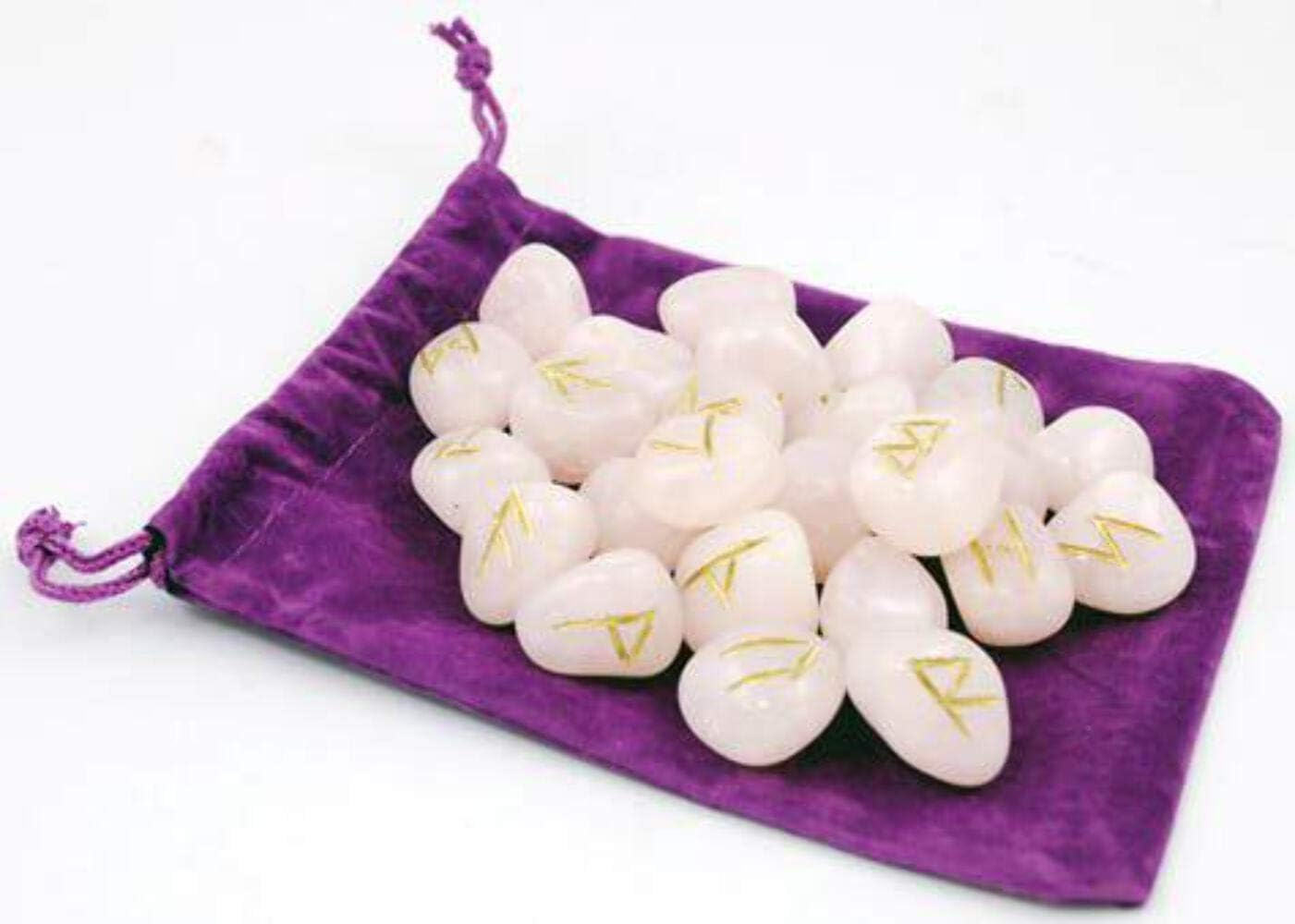 cosynee New Age Rose Quartz Rune Set