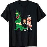 Cartoon Network Uncle Grandpa The Guys Black Cotton T-Shirt, Men's Small, Short Sleeve, V-Neck, Classic Fit