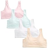 SIAEYINFY Girls Bra, 6PCS Girls Training Bra Cotton Bralette Seamless Cami Crop Bras