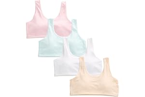 SIAEYINFY Girls Bra, 4-6PCS Girls Training Bra Cotton Bralette Seamless Cami Crop Bras