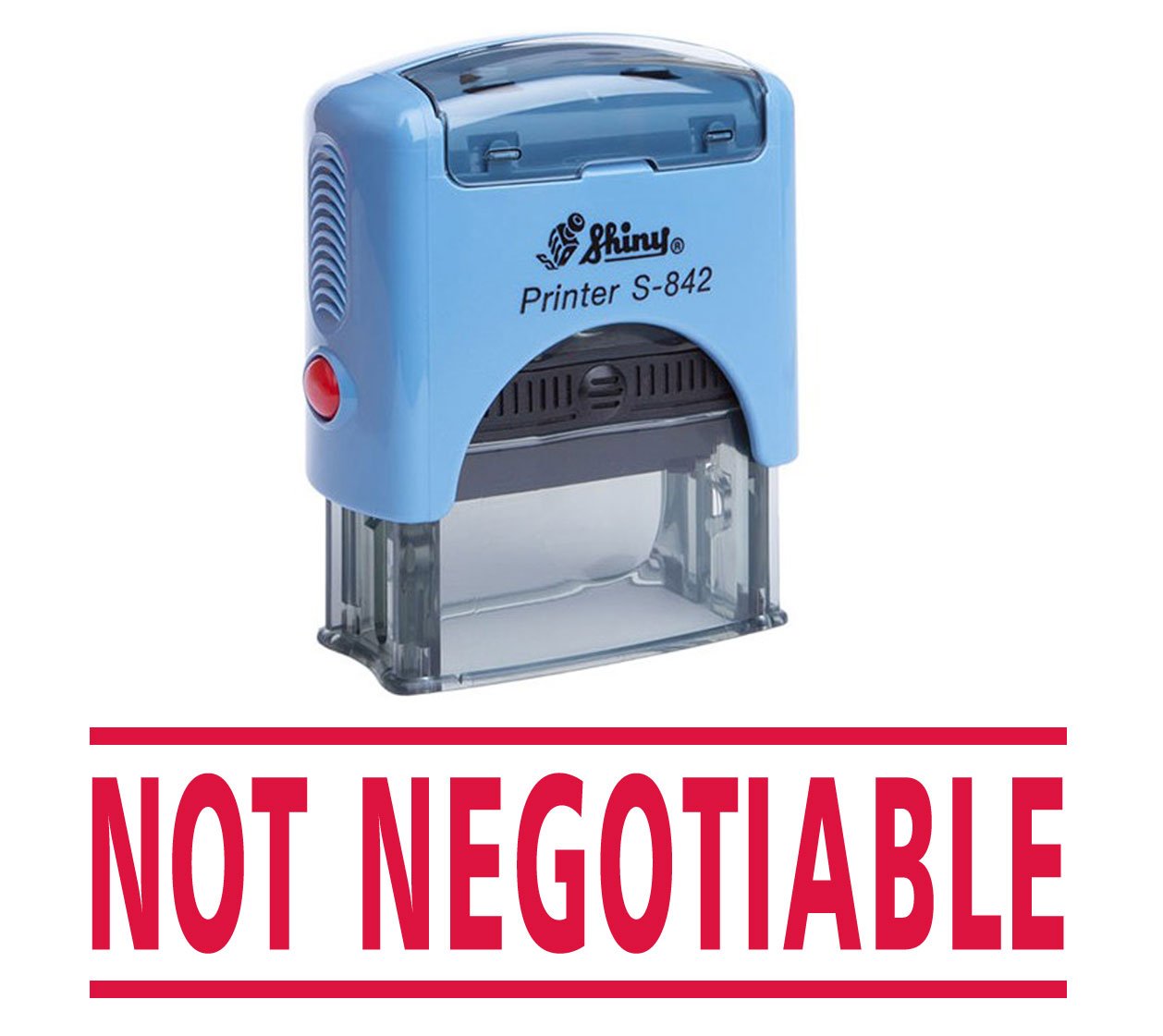 NOT NEGOTIABLE Self Inking Rubber Stamp Custom Shiny Office Stationary Stamp