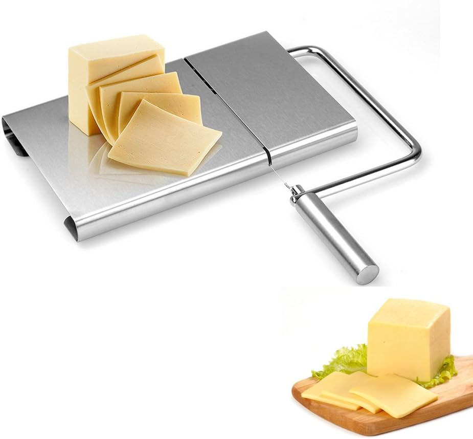 ALPHELIGANCE Home Kitchen Multi-fuctional Stainless Steel Cheese Butter Slicer Cutting Board Baking Tool
