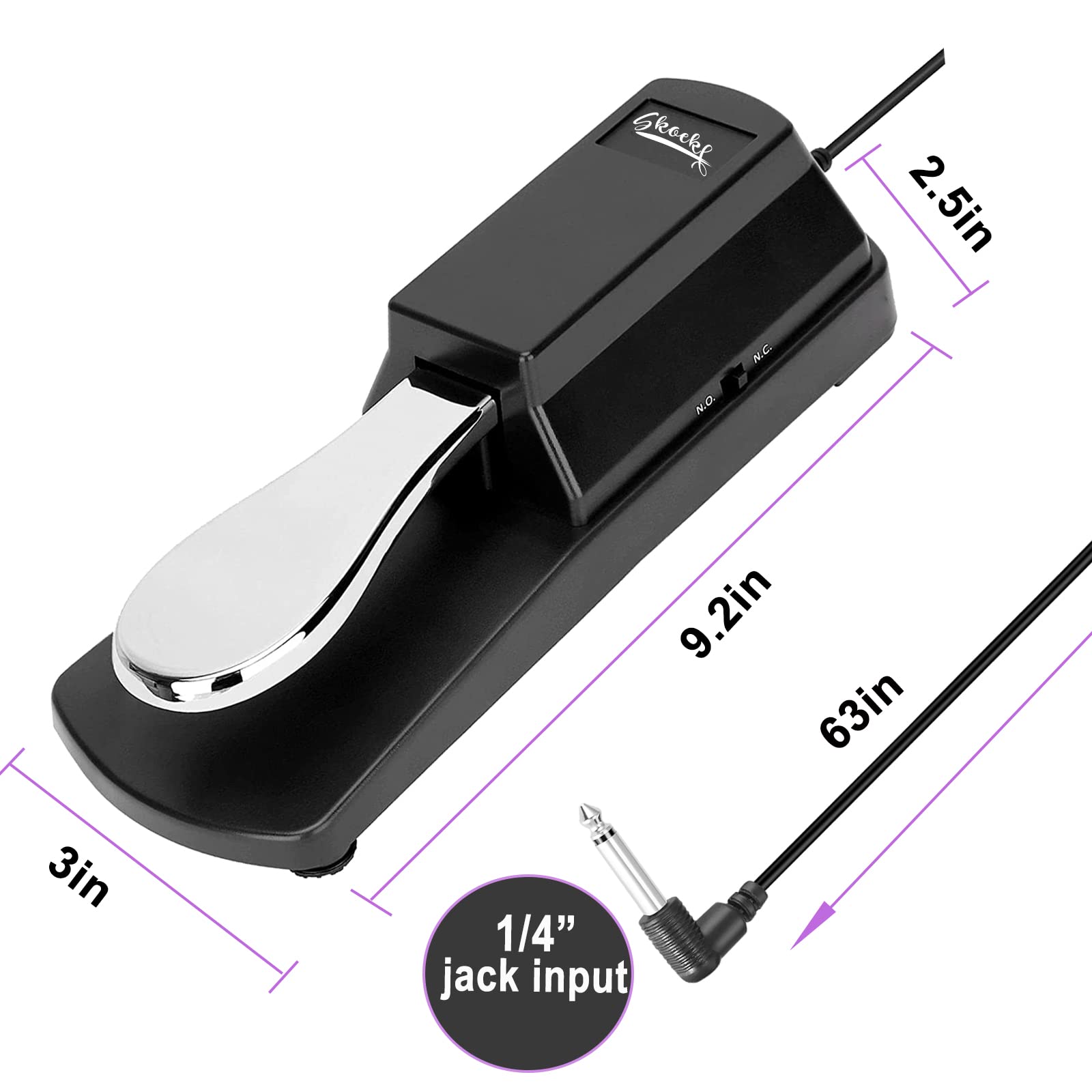Skoekf Universal Sustain Pedal for Keyboard Digital Pianos