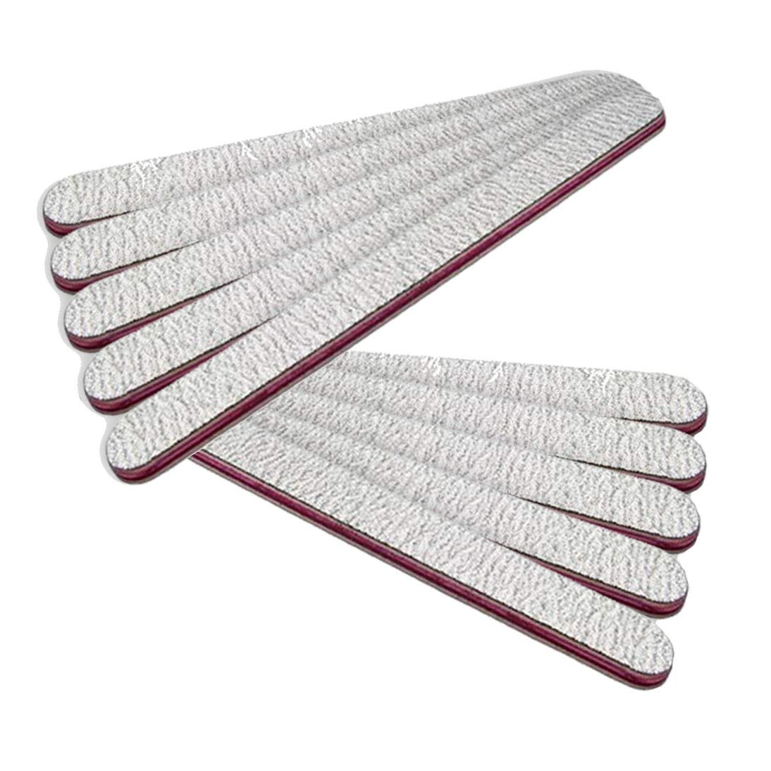 Professional Zebra Nail File Set, Straight, Grit: 180/100, Pack of 10