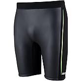 ZONE3 Active-Flex Buoyancy Jammer, 3/2mm Neoprene Shorts for Swim Training, Unisex Black/Lime Wetsuit Shorts
