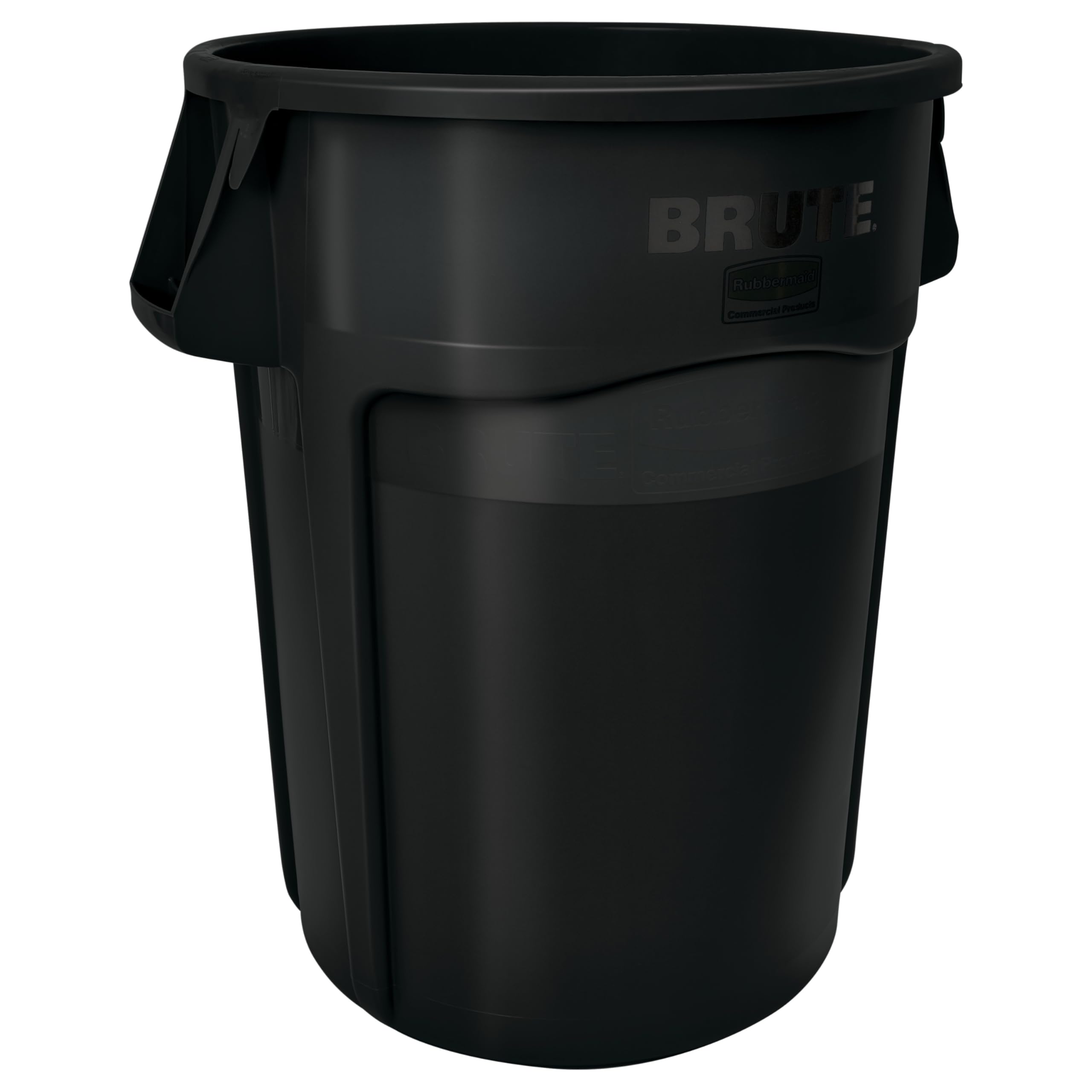 Photo 1 of Rubbermaid Commercial Products BRUTE Heavy-Duty Round Trash/Garbage Container, 44-Gallon, Black, for Landscapers/Construction Sites/Restaurants/Back of House/Offices/Warehouses/Commercial Environments
