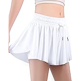 HASMES Girls Butterfly Shorts Teen Flowy Athletic Shorts for Running Dance Cheer 5-14Y
