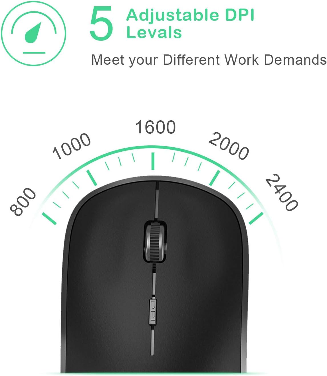 JOYACCESS Wireless Laptop Mouse, 2.4G Ultra Thin Silent - Image 3
