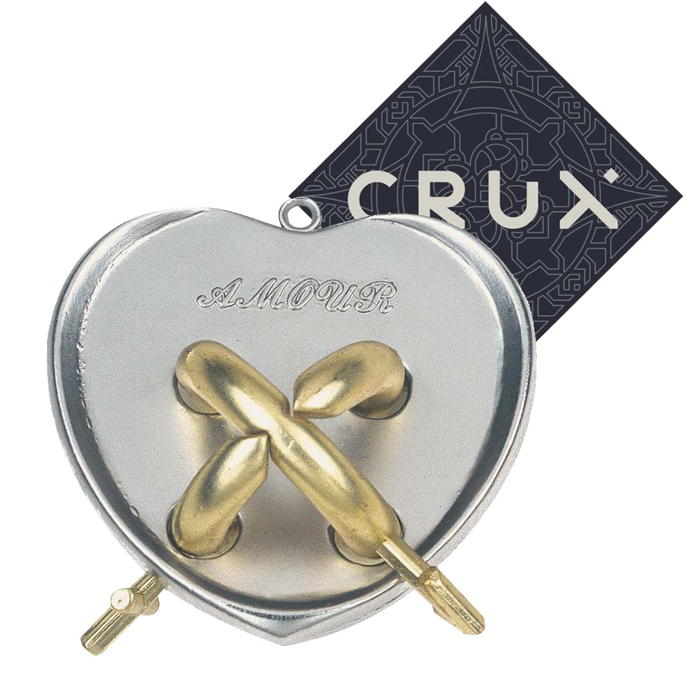 Hanayama Cast Amour Puzzle - Level 5 of 6 - Very Difficult - Includes Crux Sticker