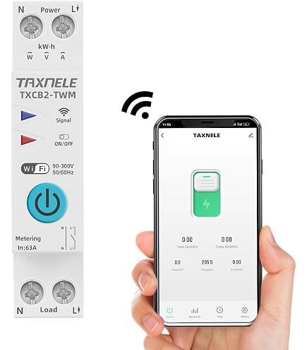 Diferencial Interruptor WiFi 63A Inteligente - Control Remoto Y Medición De Energía | Compatible Con Tuya/Smart Life