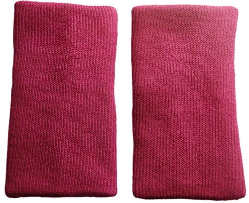 Soft Protective Cotton Knee Pads/Knee Sleeves for Kids/Children. Dark Red