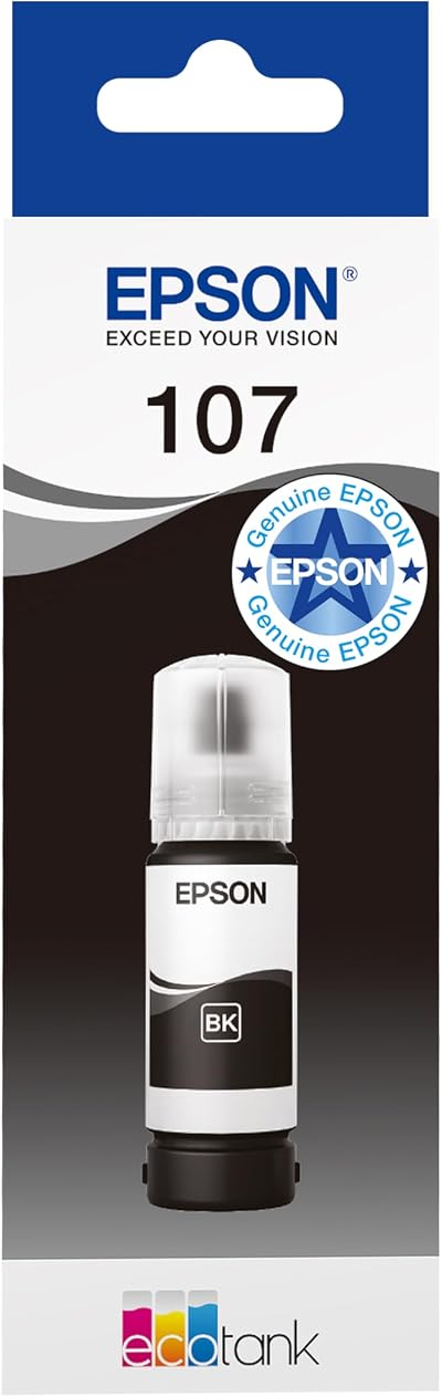 Epson 107 Black Ink Cartridge EcoTank 70ml ET-18100