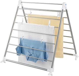 Wenko 3772020100 Badewannen-Wäschetrockner Profi - 9m Trockenlänge, klappbar, Edelstahl rostfrei, 150 x 2.5 x 65 cm