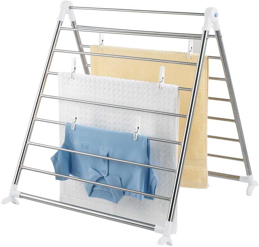 Wenko 3772020100 Badewannen-Wäschetrockner Profi - 9m Trockenlänge, klappbar, Edelstahl rostfrei, 150 x 2.5 x 65 cm