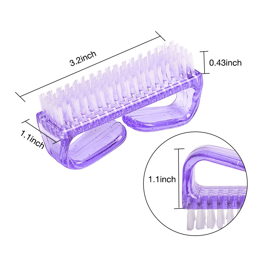 Handle Grip Nail Brush, Fingernail Scrub Cleaning Brushes for Toes and Nails Cleaner, Pedicure Brushes for Men and Women 4 Pack : Beauty