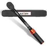 Kerry 3/8 Inch Drive Click Torque Wrench, 5-50 ft-lb/6.8-67.8 Nm | &plusmn;3% Accuracy, Dual Scale, 72-Tooth Reversible Ratchet, Quick Release and Locking Adjustment with Case for Motorcycles, Cars