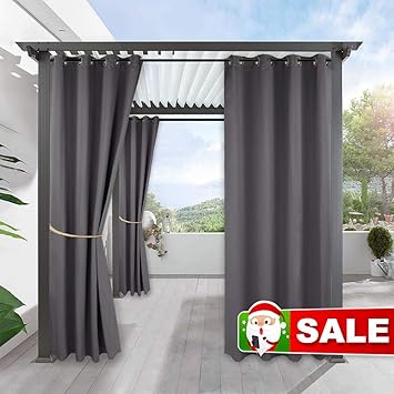 Amazon Com Ryb Home Extra Long Outdoor Pergola Curtains Patio