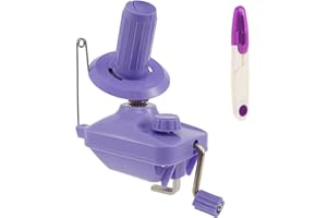 FIZOCOSISTO Yarn Ball Winder Manual Yarn Winder Low Noise Yarn Spinner Detachable Wool Winder Lightweight Yarn Ball Spinner Knitting Yarn Ball Winder with Scissors for Yarn Wool Fiber String US(purple)