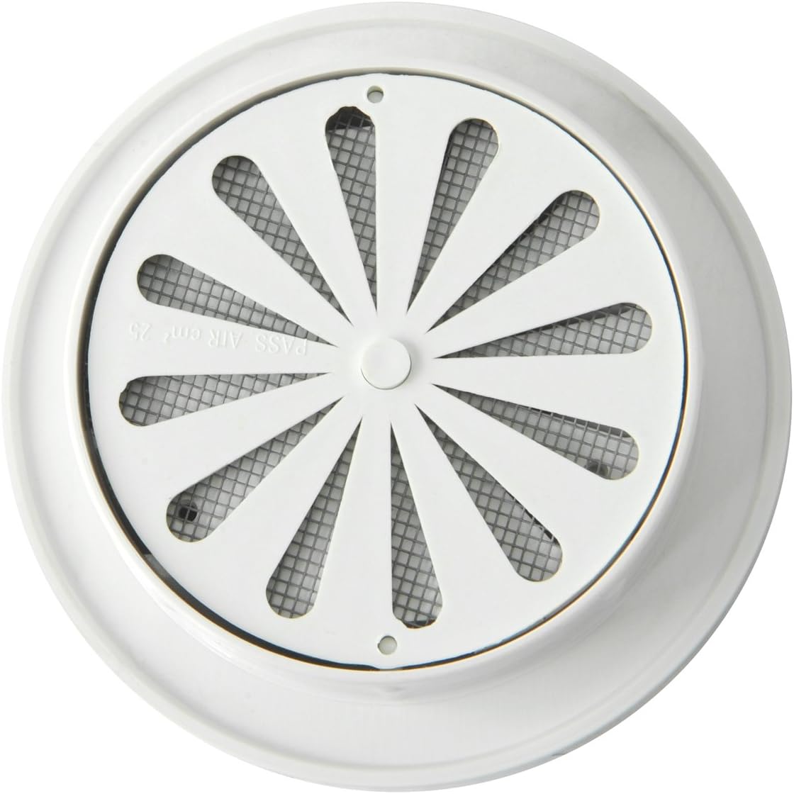 La Ventilazione T8DRB Plastic Round Recessed Grill, White, 96 mm, per fori ø 80 mm - Image 4