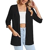 DB MOON Womens Summer Lightweight Cardigan 3/4