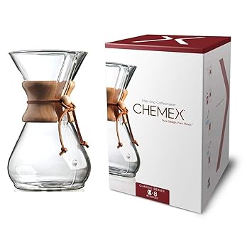 Chemex Classic Series Pour Over Glass Coffeemaker 8 Cup Exclusive Packaging Cm 8a