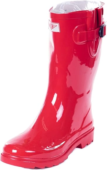 amazon red rain boots