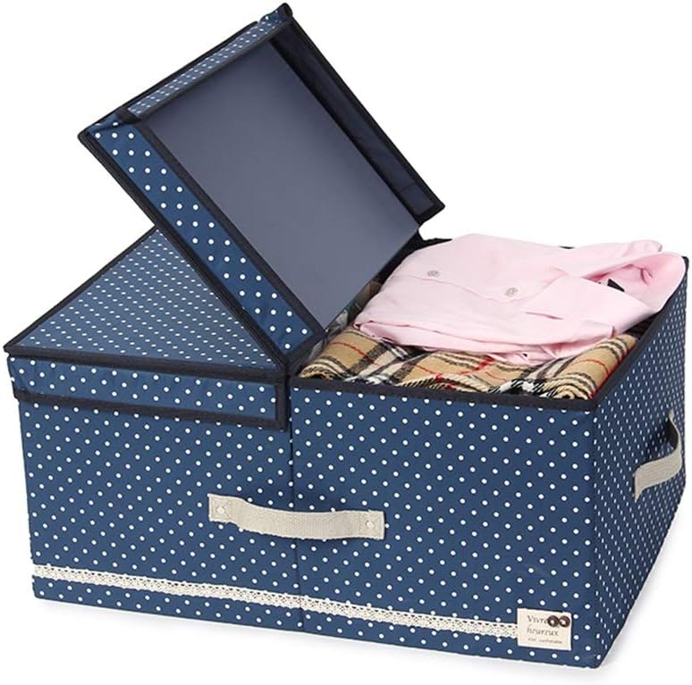 Clothes Storage Box With Over-sized Space, Polyster Fabric Clothing Storage For Heavy-duty Organisation, With Folding Lid And Removable Dividers (Color : #1, Size : 42 * 54 * 26cm)
